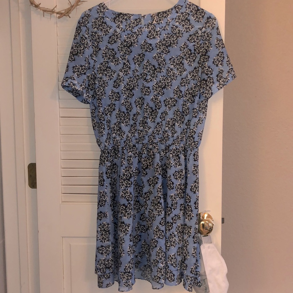 Adorable blue pattern summer dress